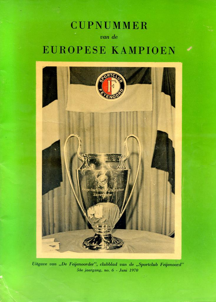 Clubblad 'De Feijenoorder' - juni 1970, Ophalen of Verzenden, Gebruikt, Feyenoord, Boek of Tijdschrift