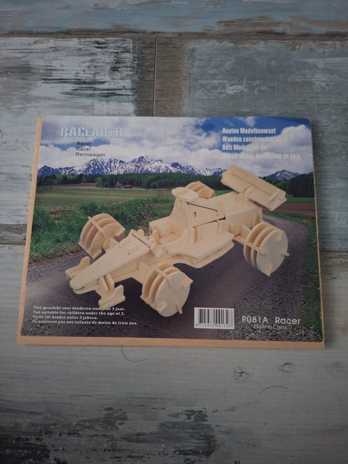 Houten Bouwpakket Race Auto - Nieuw in Verpakking, Auto, Groter dan 1:32, Nieuw, Ophalen