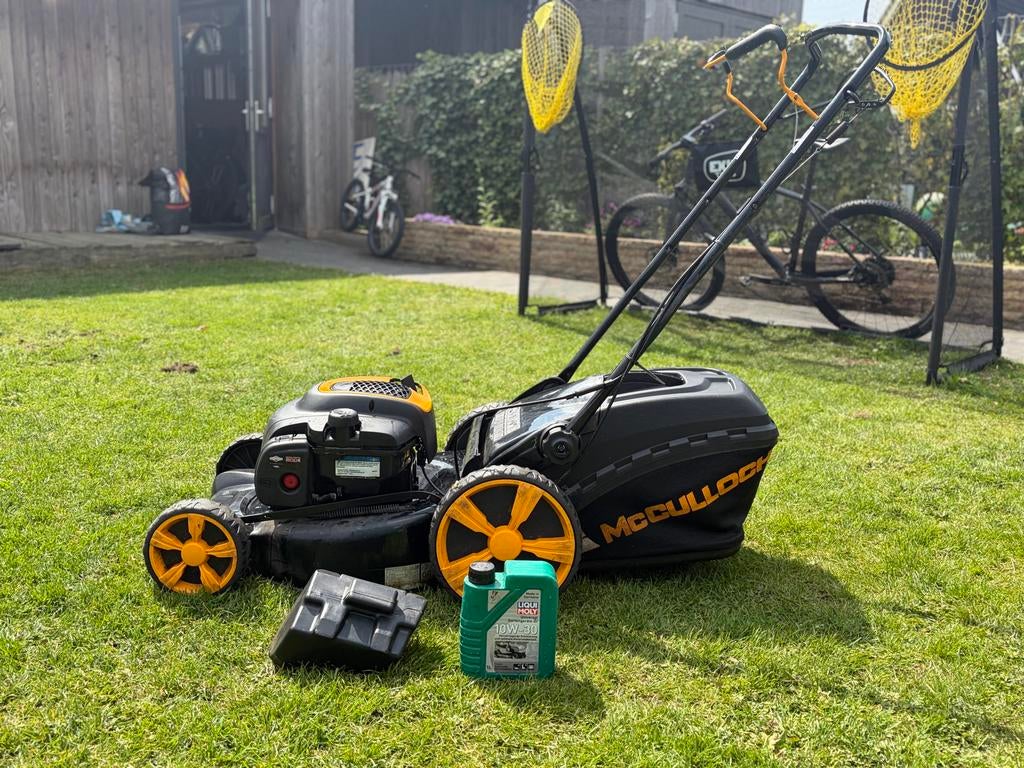 McCulloch M46-140WR Benzine Grasmaaier - Zelfrijdend, Tuin en Terras, Ophalen, Cirkelmaaier, Gebruikt, Mulchfunctie