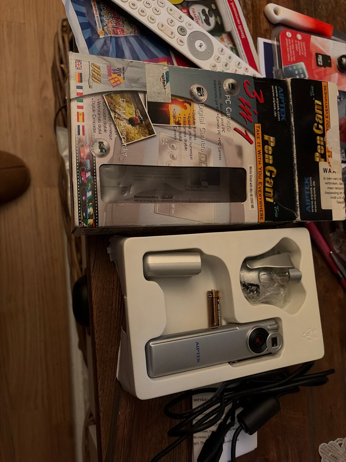 AIPTEK Pen Cam Trio 3-in-1 Digitale Camera, Ingebouwde flitser, Verzenden, Zo goed als nieuw, Compactcamera