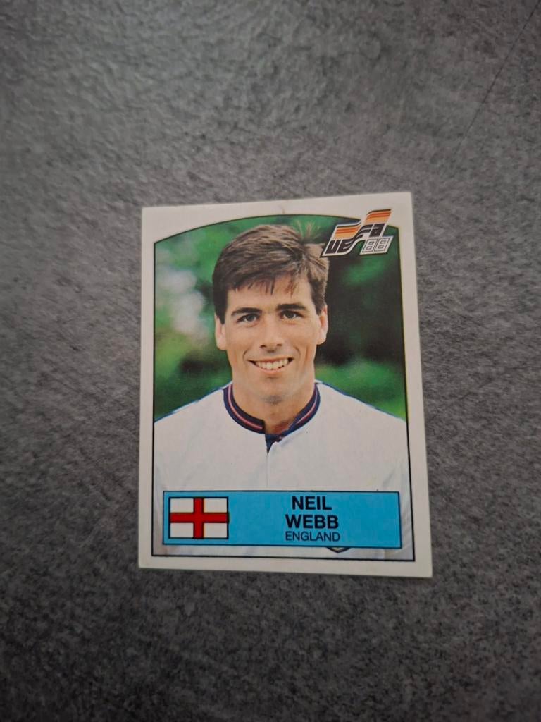 Panini sticker Euro 88 Duitsland. Neil Webb Engeland., Ophalen of Verzenden, Zo goed als nieuw, Sticker