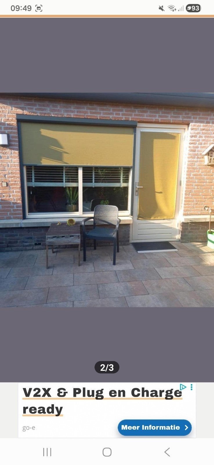 Deurzonnescherm geel/bruin 765x1640mm screen deur, Gebruikt, Overige typen, Ophalen of Verzenden, Minder dan 250 cm