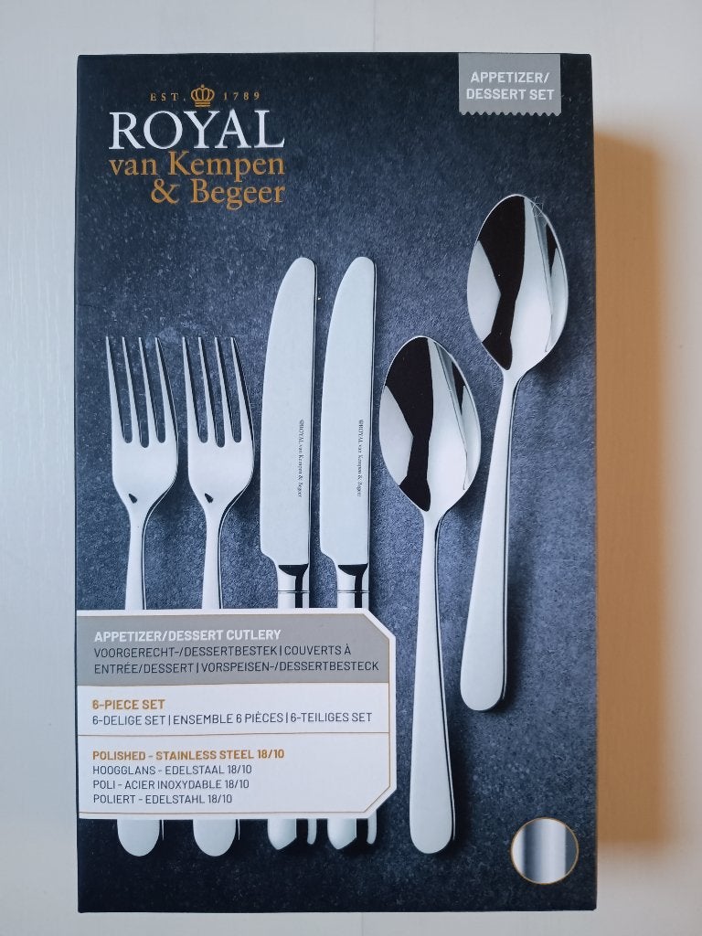 Van Kempen & Begeer voorgerecht of dessert bestek, nieuw, Royal Van Kempen & Begeer, Bestekset, Nieuw, Ophalen of Verzenden