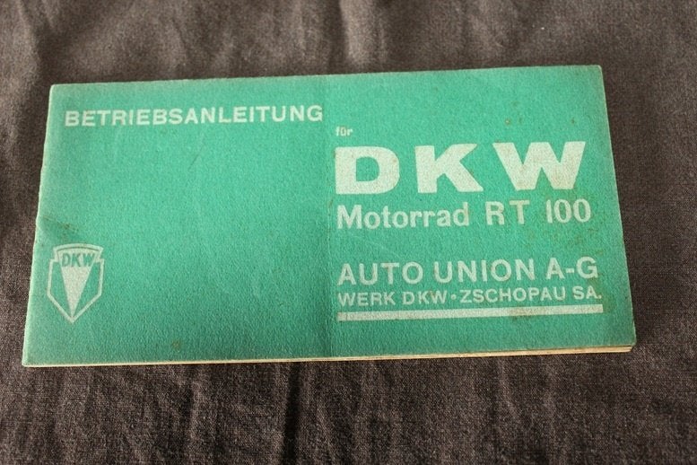 DKW RT100 1934 ?? motorrad betriebs anleitung instructieboek, Motoren, Ophalen of Verzenden, Overige merken