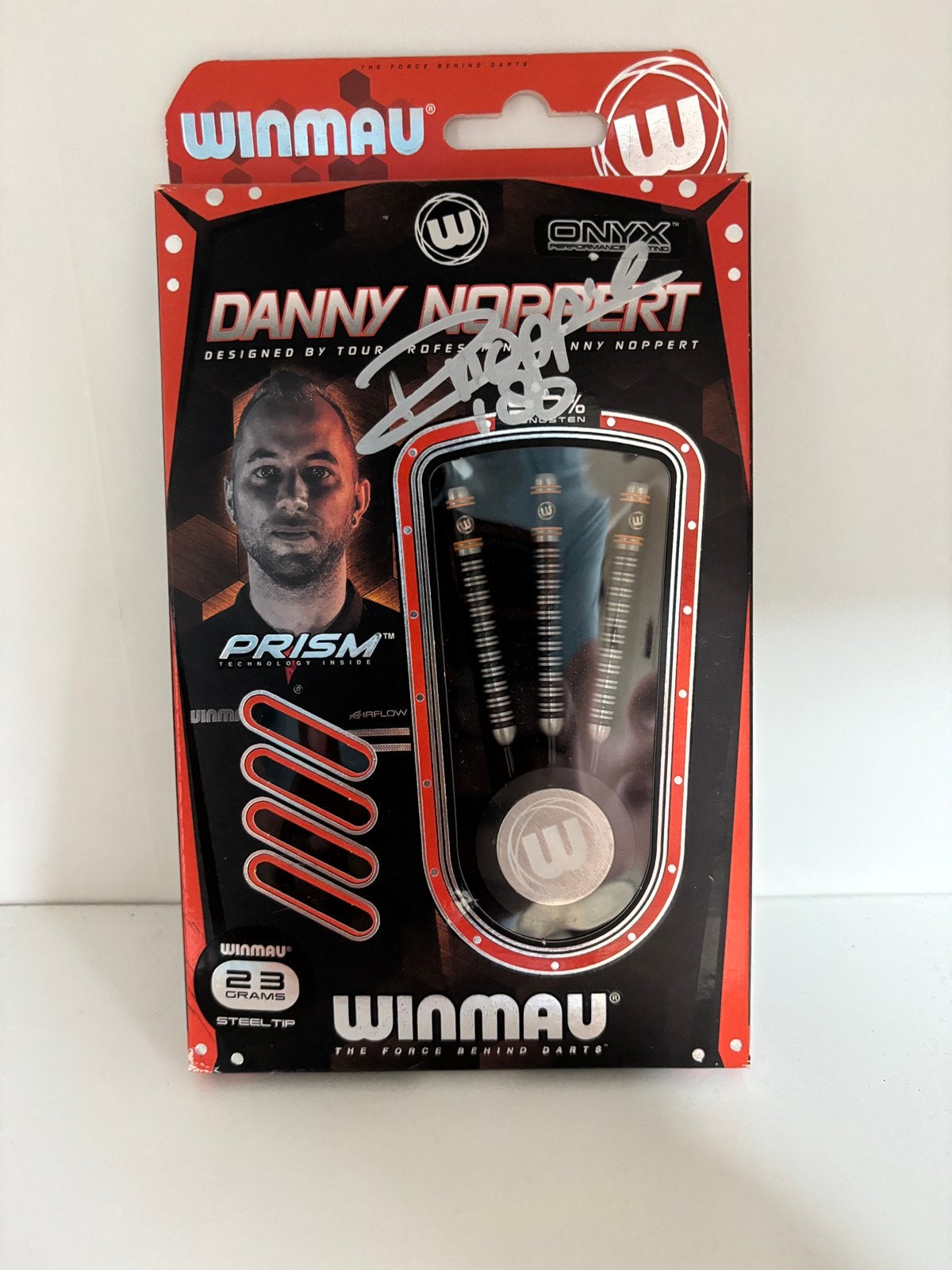 Nieuwe Winmau Danny Noppert Darts, signed - 23 gram Steeltip, Ophalen of Verzenden, Nieuw, Pijlen, Soft tip