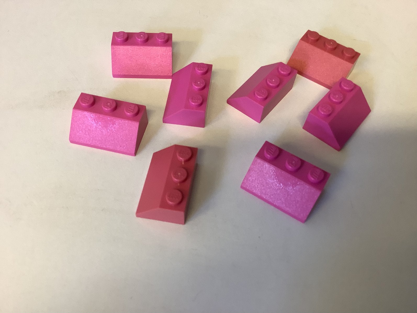 Lego dakpan 45 2x3 donker roze, Ophalen of Verzenden, Gebruikt, Losse stenen, Lego