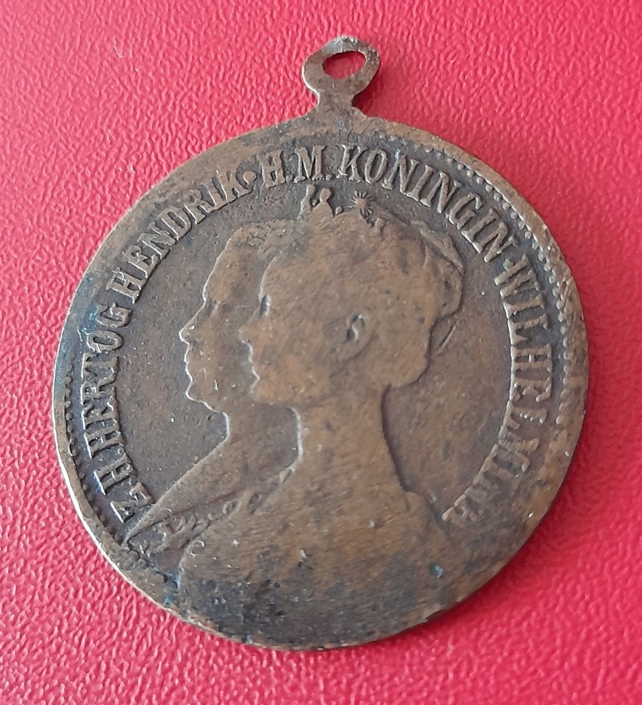 penning huwelijk Wilhelmina en Hendrik te 1901 (lot 1), Ophalen of Verzenden, Overige materialen, Nederland