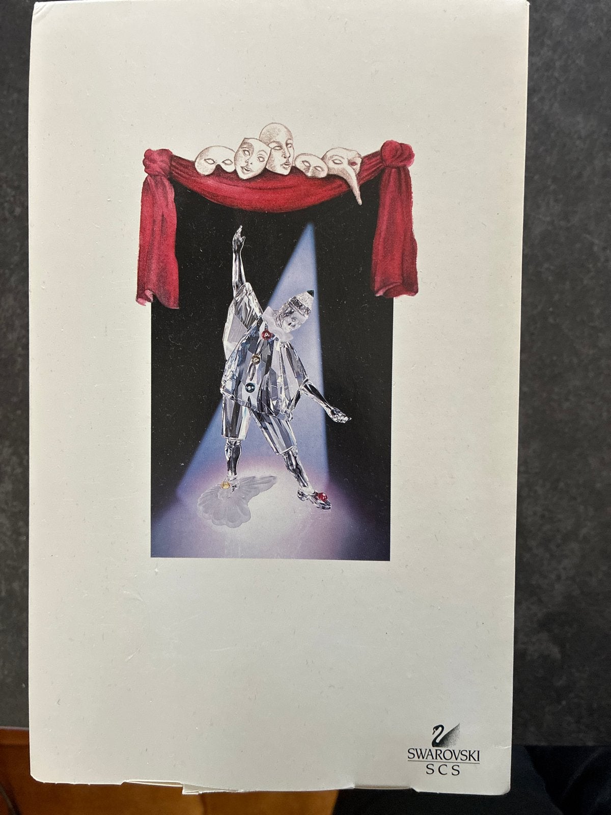 Swarovski SCS Masquerade Pierrot 1999 Kristalbeeldje, Ophalen, Zo goed als nieuw