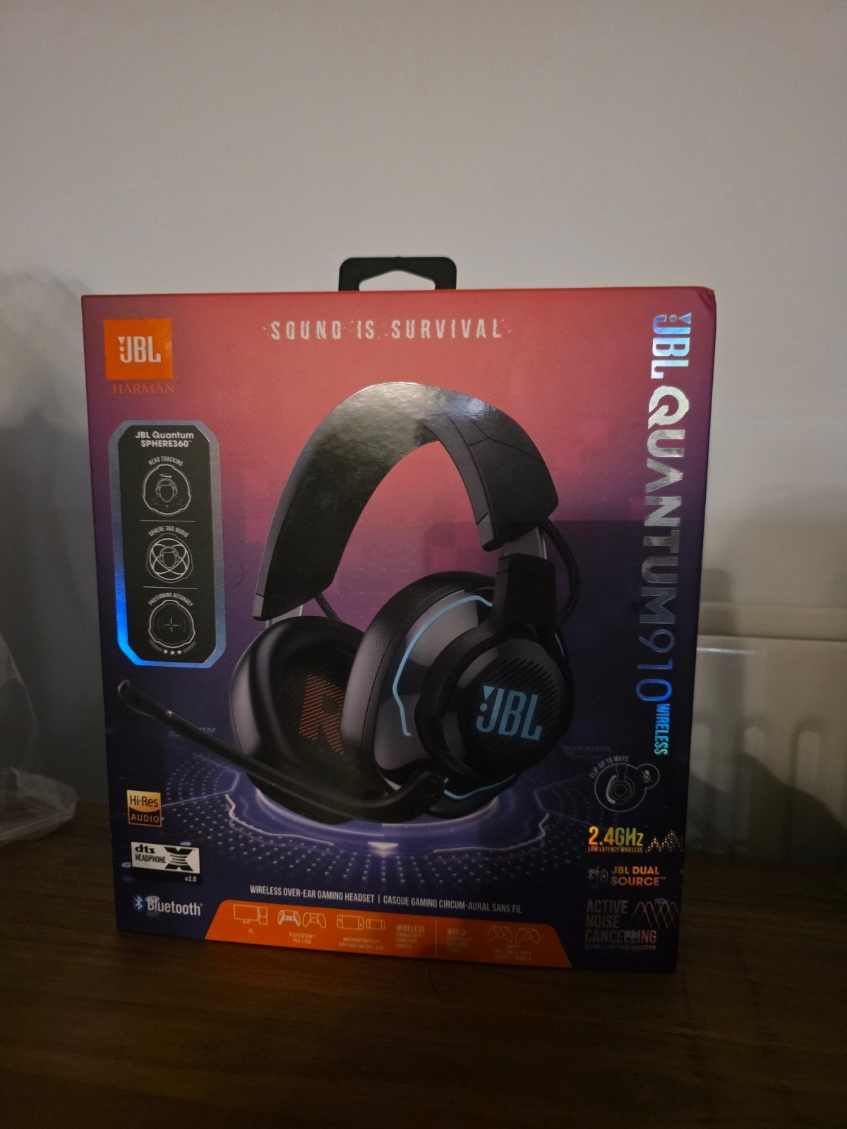JBL Quantum 910 Gaming Headset - Goede staat, compleet, Gaming, JBL, Bluetooth, Ophalen of Verzenden