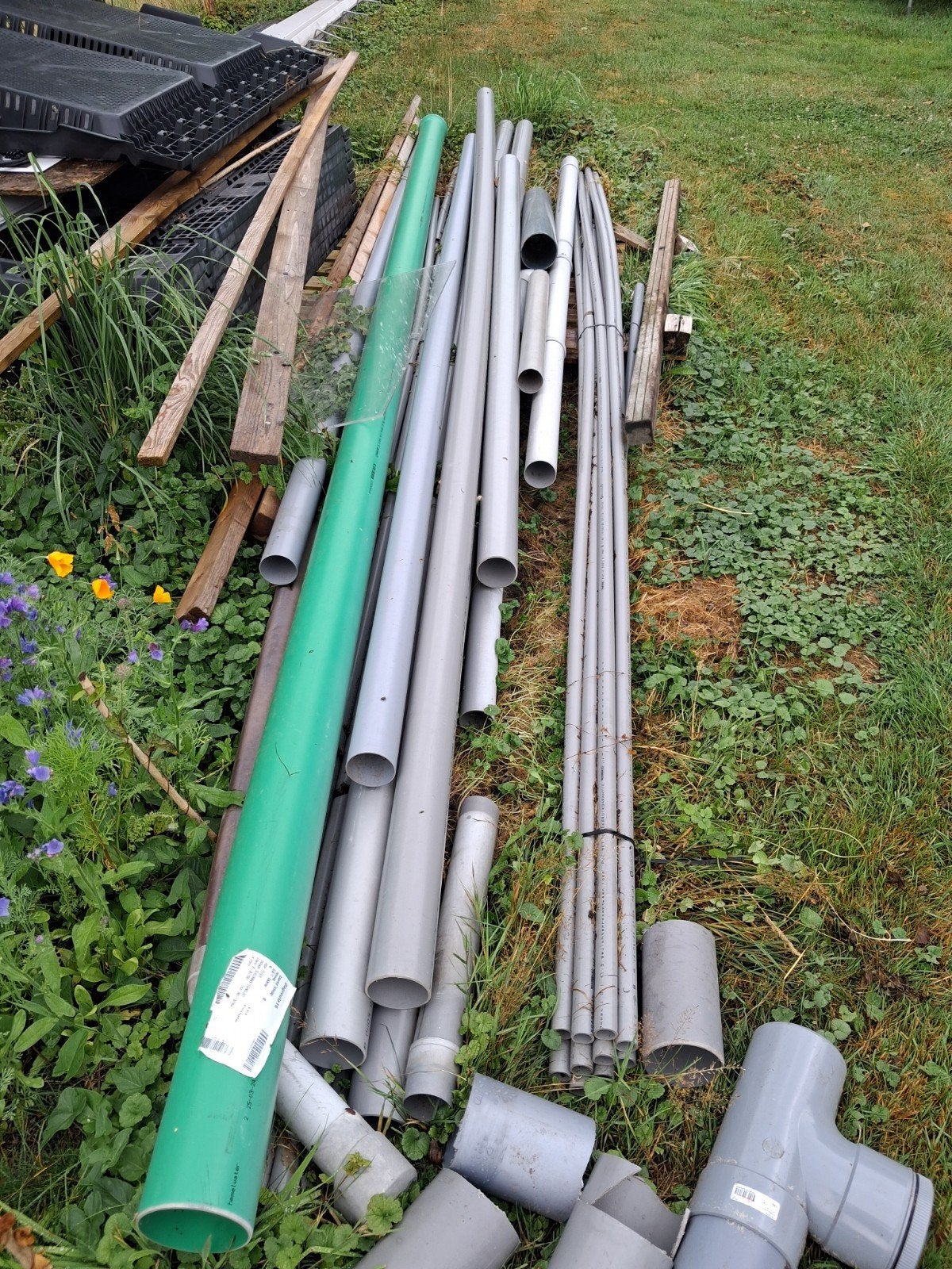 partij pvc buis 125 mm 90 mm 32 mm, Doe-het-zelf en Verbouw, Buizen en Afvoer, Ophalen, Pvc, 4 tot 6 meter, 80 mm of meer