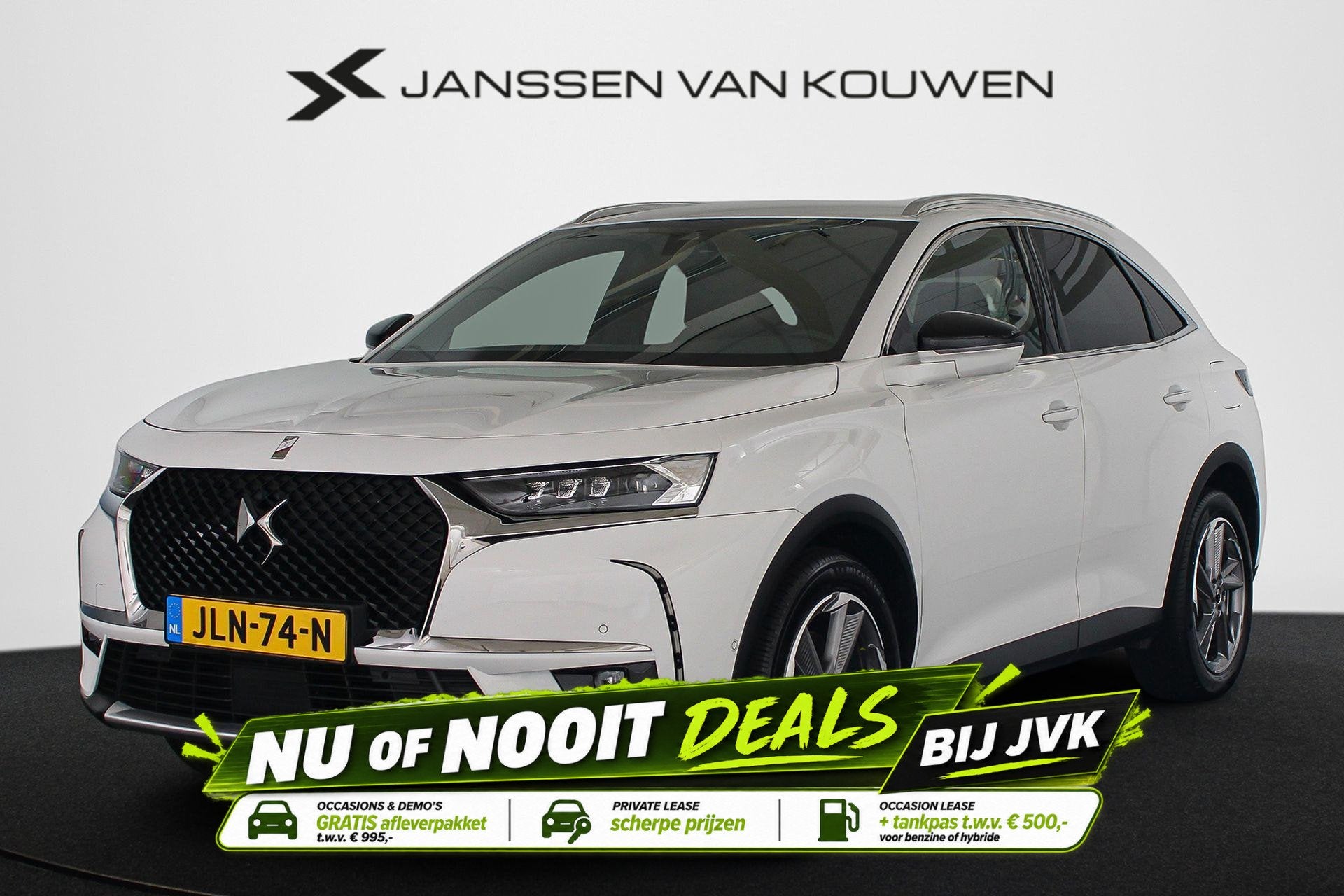 DS 7 Crossback E-Tense Rivoli 225 SOH 97% Stoelverwarming Le, Auto's, 4 cilinders, Wit, Bedrijf, Hybride Elektrisch/Benzine