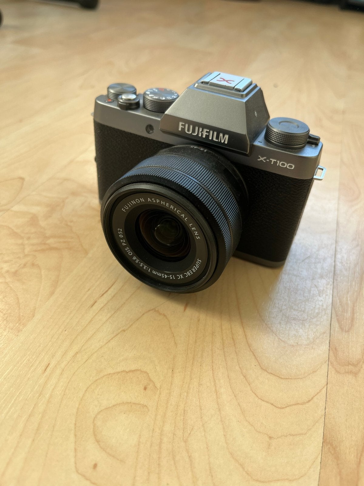 Fujifilm X-T100 Systeemcamera met XC 15-45mm lens, Ophalen, Beeldstabilisatie, Zo goed als nieuw, Fujifilm