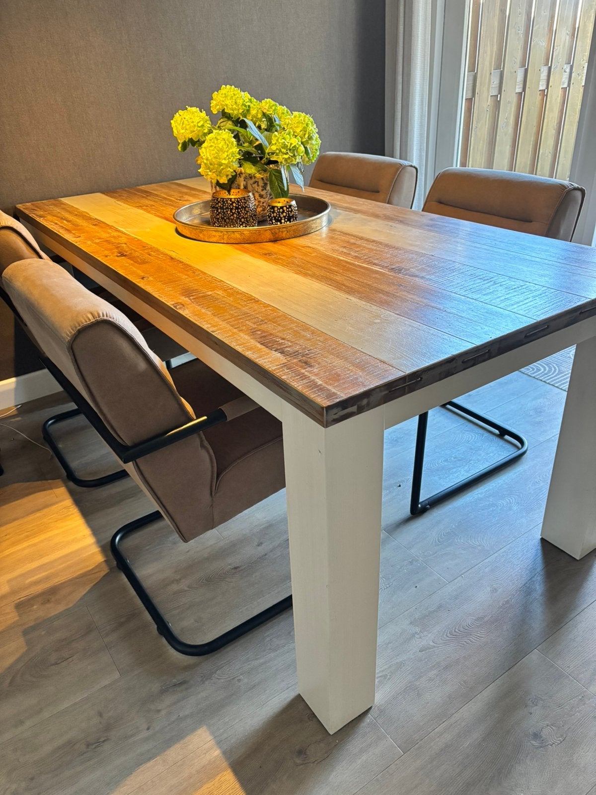 Eettafel, Huis en Inrichting, Ophalen, Gebruikt, Brocante stijl, 50 tot 100 cm