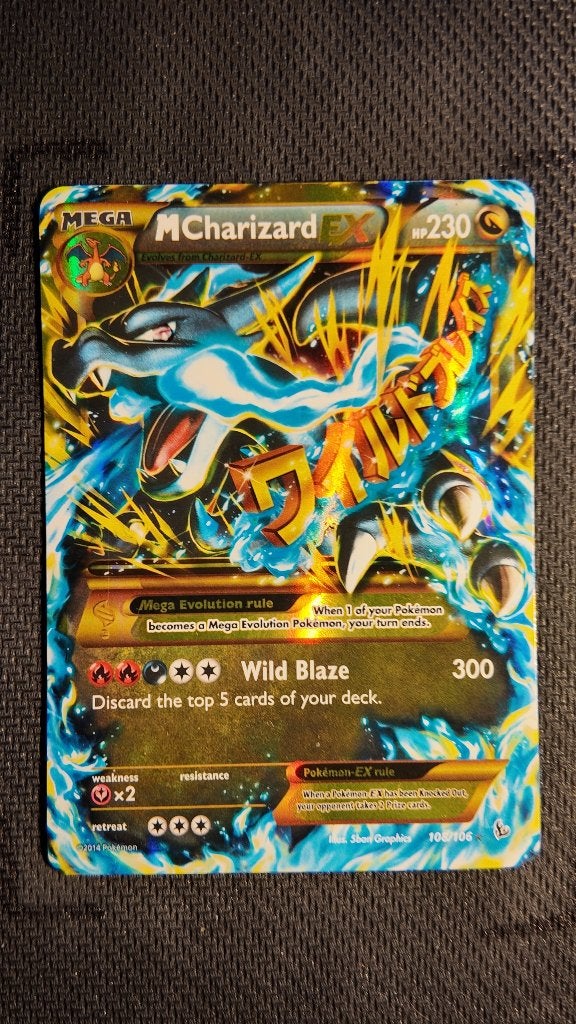 M Charizard-EX 108 Flashfire | Pokemon kaart, Ophalen, Losse kaart, Foil