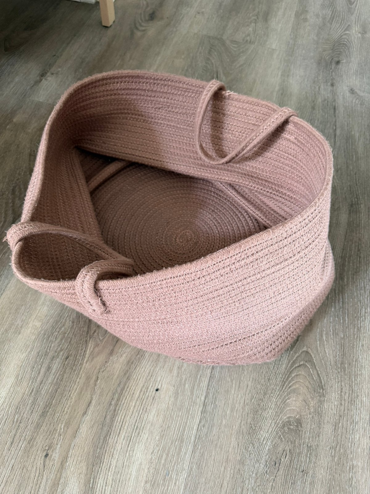 Stoffen (was)mand, Huis en Inrichting, Woonaccessoires | Schalen en Manden, Ophalen of Verzenden, Zo goed als nieuw, Rond, Riet
