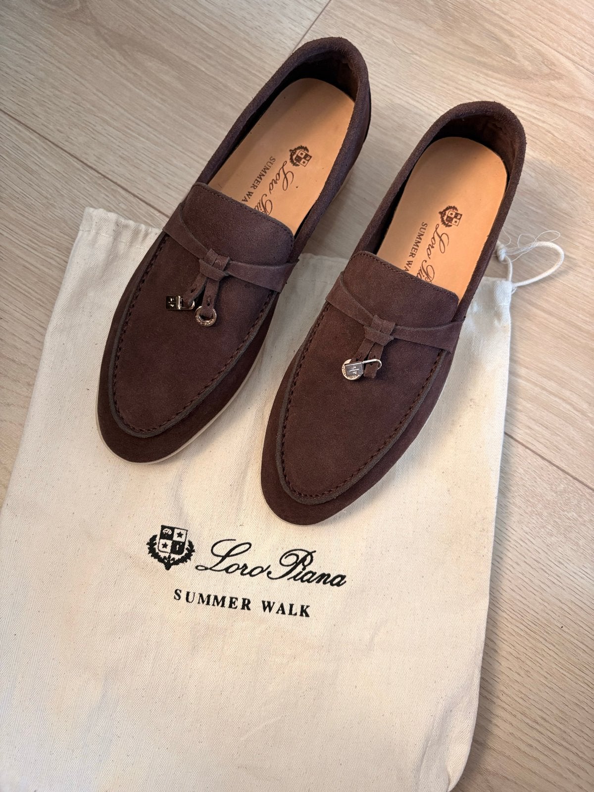 Loro Piana Summer Walk Loafers - Maat 37, Ophalen of Verzenden, Zo goed als nieuw, Bruin, Instappers