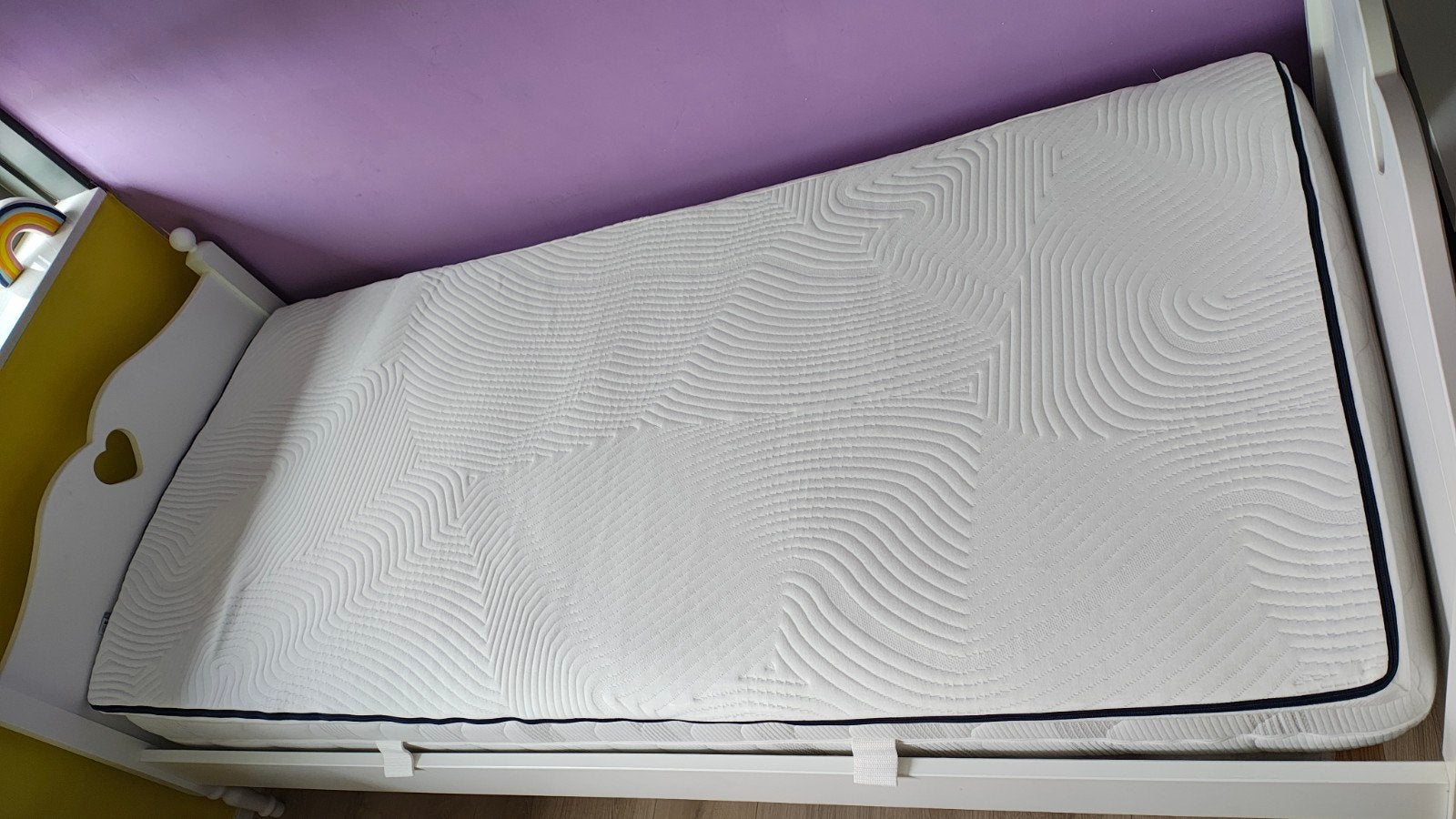 Kinderbed 200x90cm met hartjes, matras, topper, dekbedden, Huis en Inrichting, Slaapkamer | Bedden, Ophalen, 90 cm, Eenpersoons
