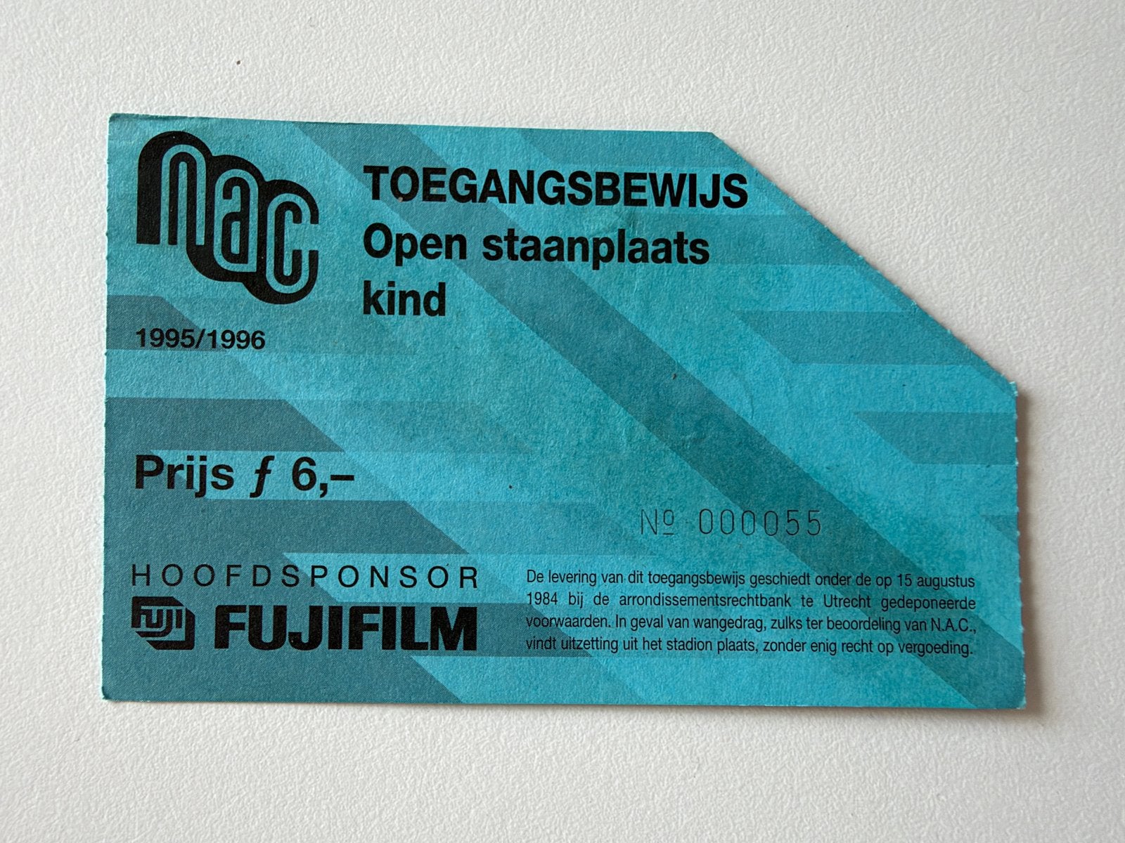 Ticket NAC 1995/1996, Ophalen of Verzenden, Gebruikt, Overige binnenlandse clubs, Overige typen
