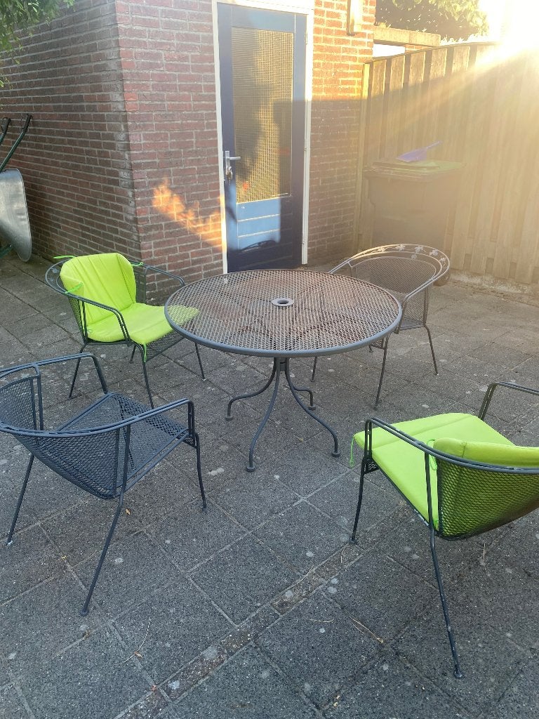 Tuinset, Ophalen, 4 zitplaatsen, Gebruikt, Rvs