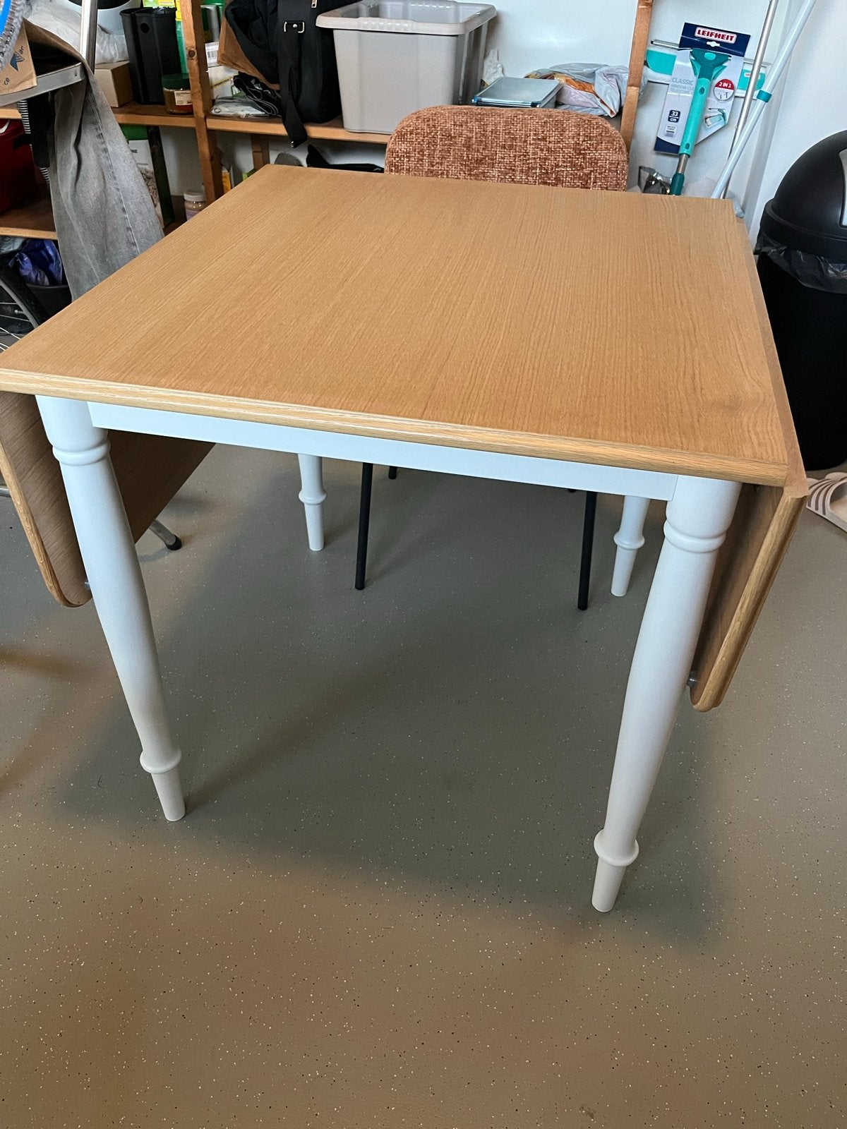 IKEA DANDERYD Klaptafel - Eikenfineer/Wit, Huis en Inrichting, Tafels | Eettafels, Gebruikt, 50 tot 100 cm, 100 tot 150 cm, Vier personen