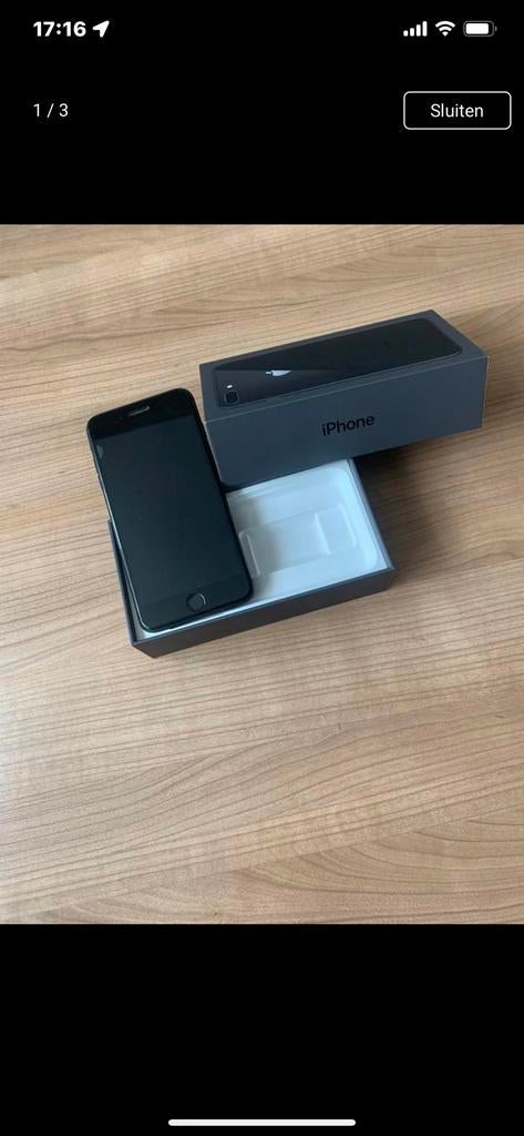 Iphone 8 plus, Telecommunicatie, Mobiele telefoons | Apple iPhone, Ophalen, IPhone 8 Plus, Zwart, Zo goed als nieuw