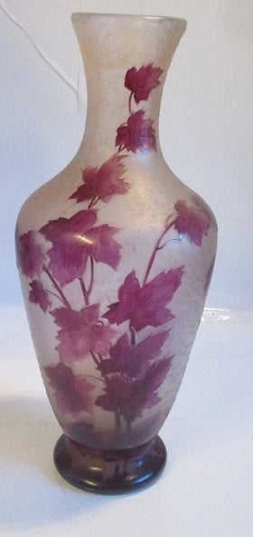 grote art deco acid etched vaas Legras Rubis design 38, Antiek en Kunst, Antiek | Glas en Kristal, Verzenden