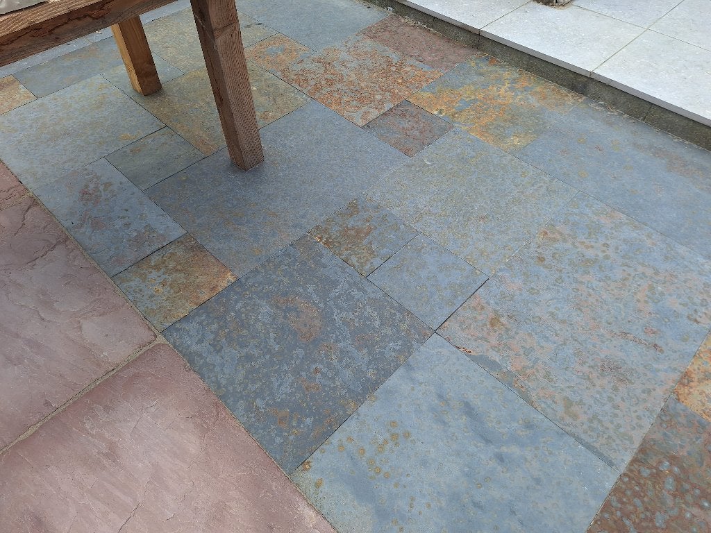 terrastegels Oxide Slate Multicolor groot wildverband, Ophalen of Verzenden, Nieuw, Natuursteen, Terrastegels