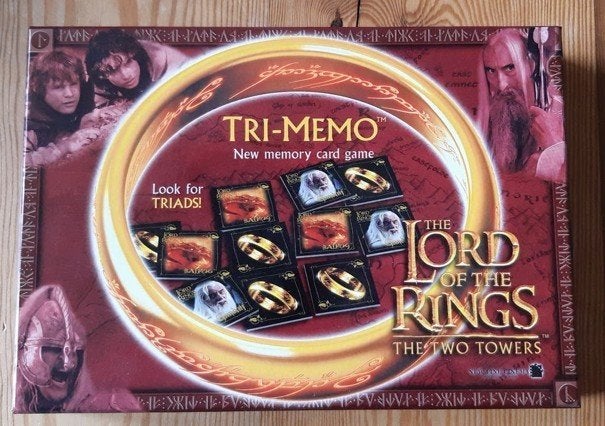 Lord of the Rings Tri-Memo The Two Towers Memoryspel, Ophalen of Verzenden, Zo goed als nieuw, Spel