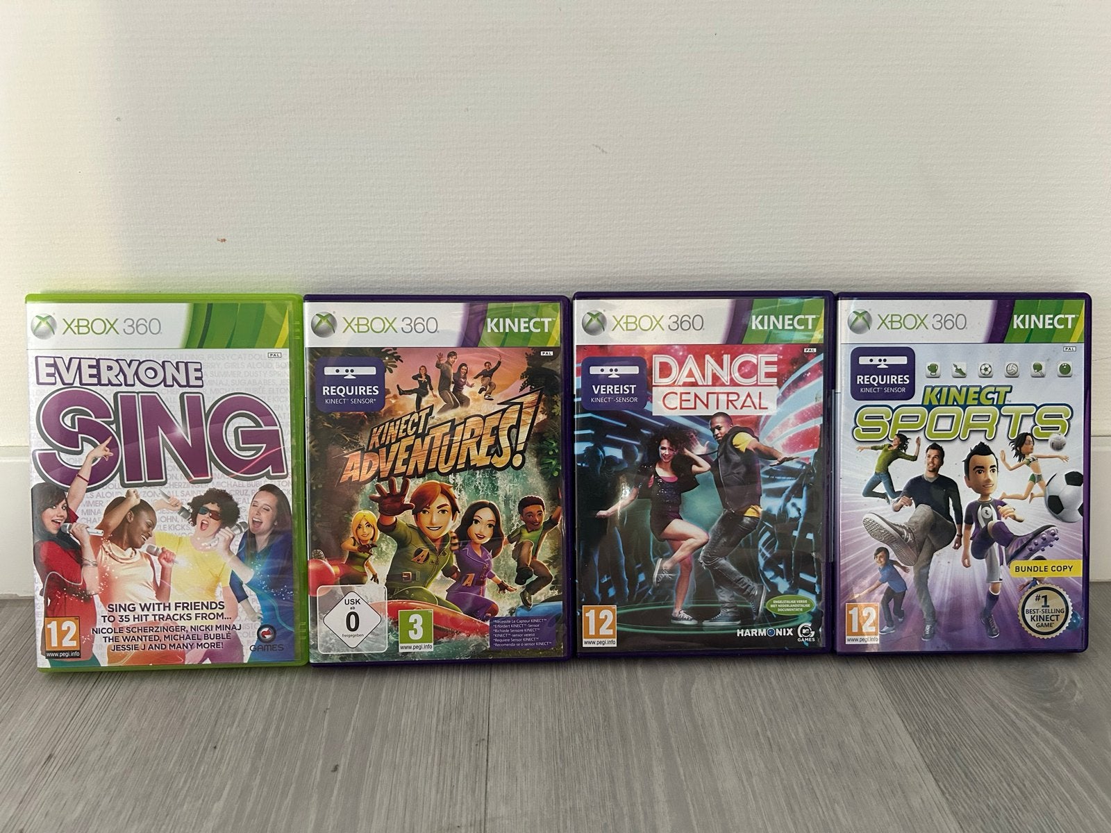 Xbox 360 Kinect Games: Everyone Sing, Adventures, Dance Cent, Spelcomputers en Games, Gebruikt, Overige genres, Eén computer, Ophalen of Verzenden
