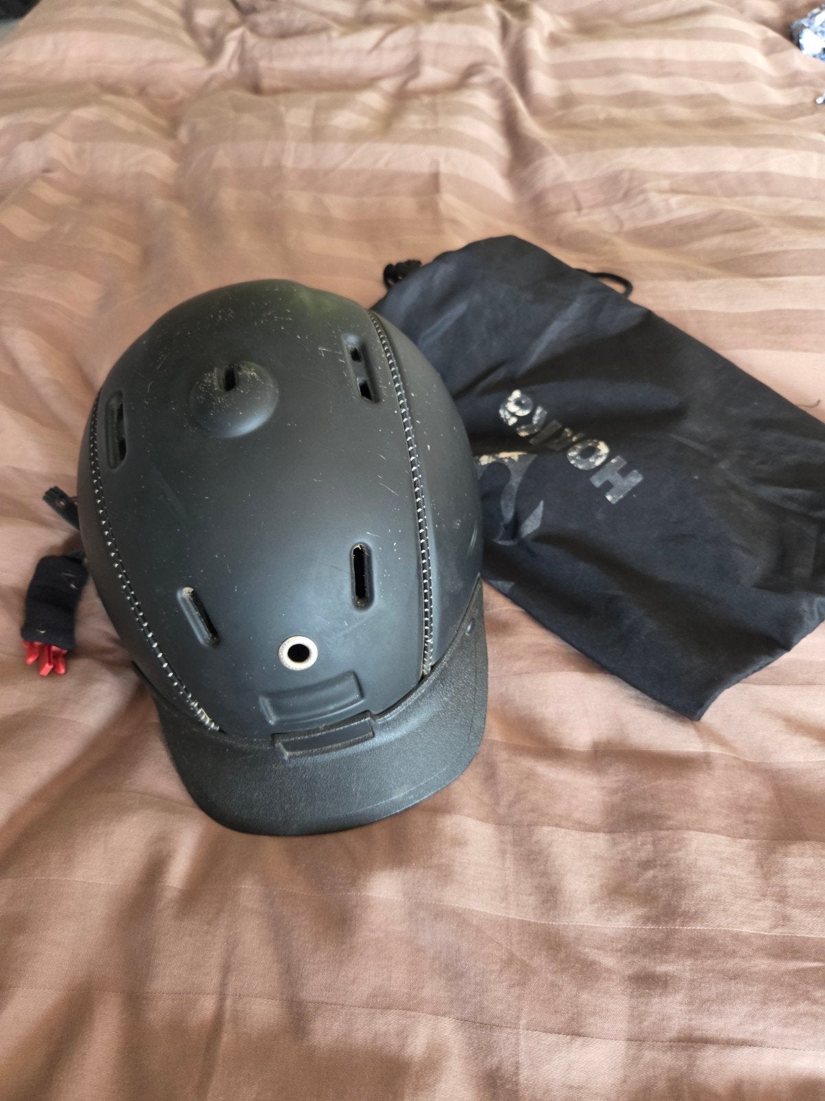 Zwarte kinder paardrijcap/helm - Maat M, Ophalen of Verzenden, Gebruikt