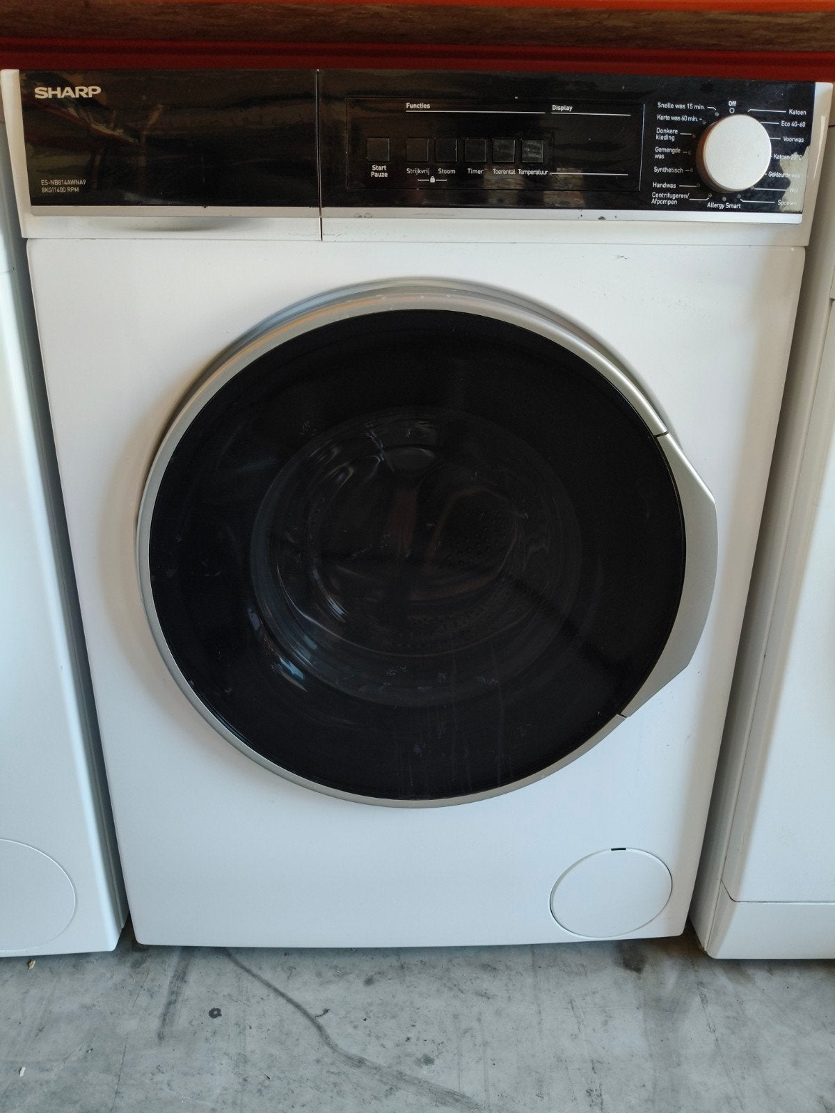 Sharp 8 kg wasmachine A+++, Witgoed en Apparatuur, Wasmachines, 6 tot 8 kg, 85 tot 90 cm, 1200 tot 1600 toeren, Ophalen