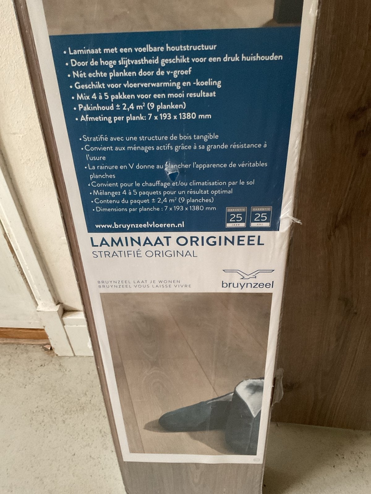 Bruynzeel Laminaat Origineel - 1 pak (2,5 m²), Doe-het-zelf en Verbouw, Nieuw, Ophalen of Verzenden, Minder dan 5 m², 10 tot 30 cm