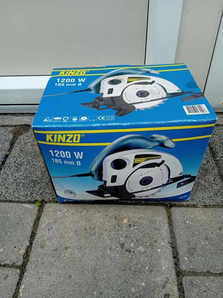 Kinzo Cirkelzaag 1200W 185mm - Zo goed als nieuw, Doe-het-zelf en Verbouw, Ophalen, Cirkelzaag, Kinzo, Zo goed als nieuw