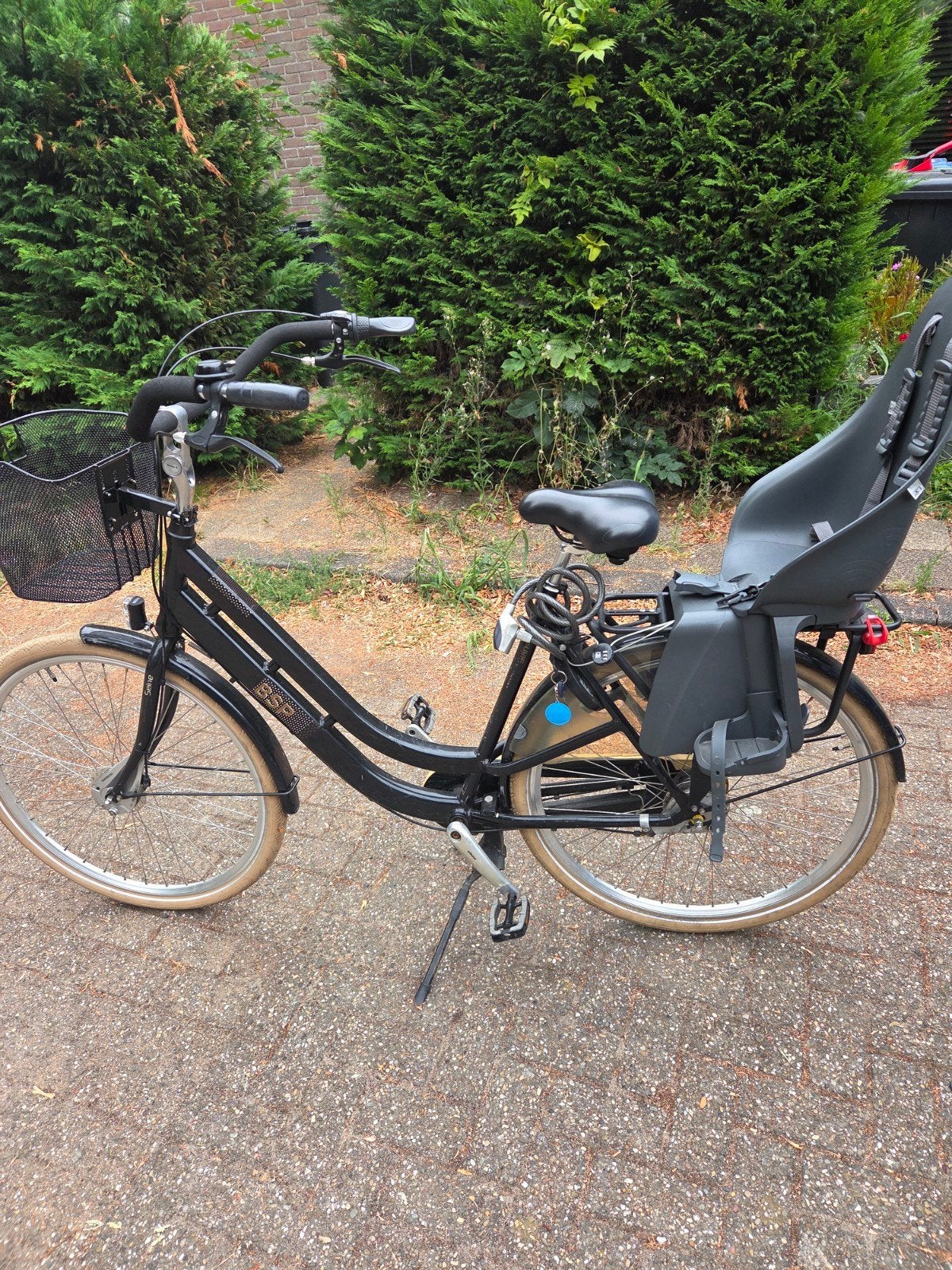 BSP mamafiets met kinderzitje en mandje, Fietsen en Brommers, Fietsen | Dames | Moederfietsen, Ophalen