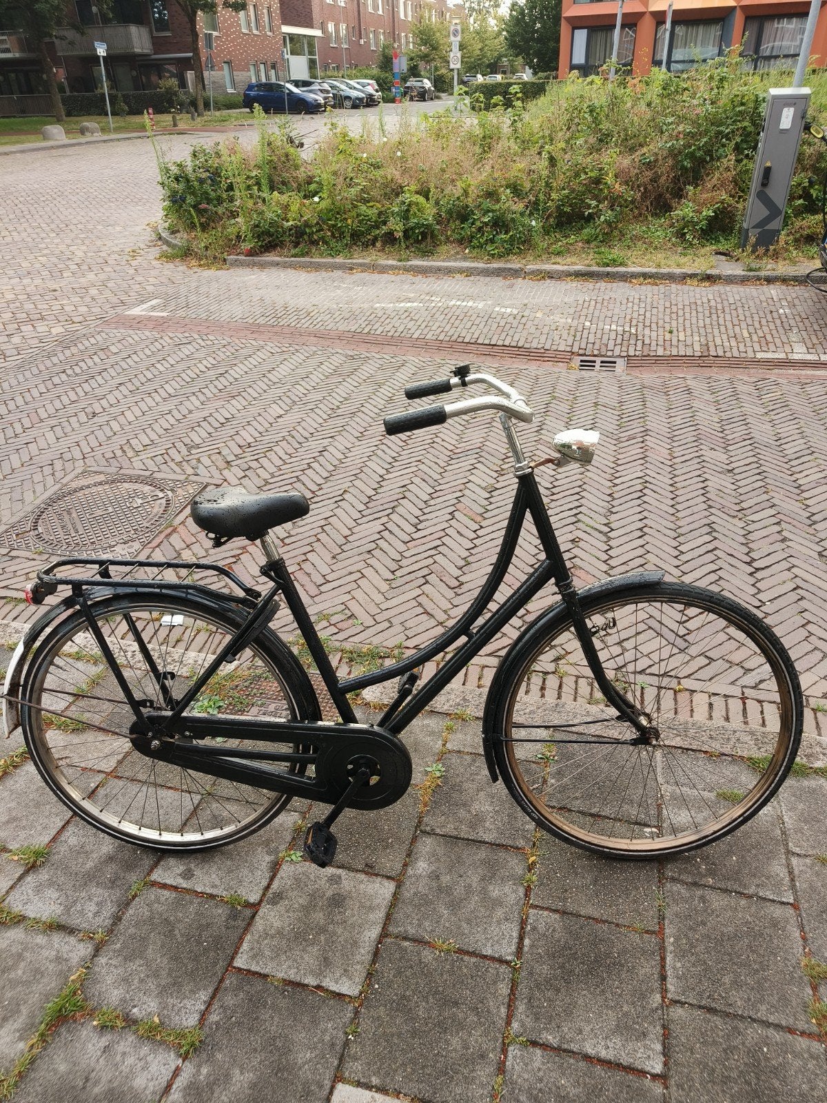 Omafiets met terugtraprem, verlichting en ringslot, Fietsen en Brommers, Fietsen | Dames | Omafietsen, 53 tot 56 cm, Ophalen, Gebruikt