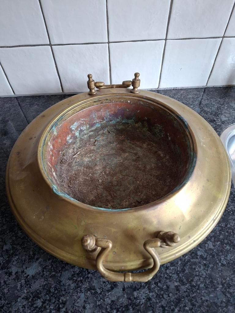 Curiosa antieke spaanse vuurschaal 41 cm van 1910, Antiek en Kunst, Ophalen of Verzenden