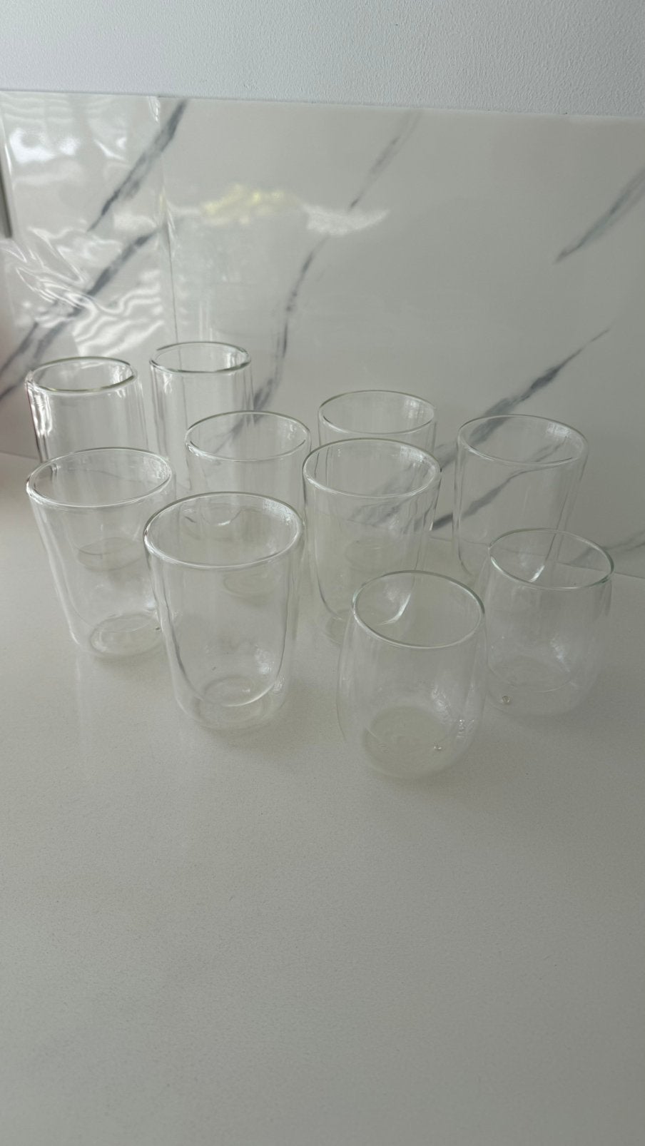 Dubbelwandige glazen, Verzamelen, Glas en Borrelglaasjes, Ophalen, Zo goed als nieuw, Overige typen