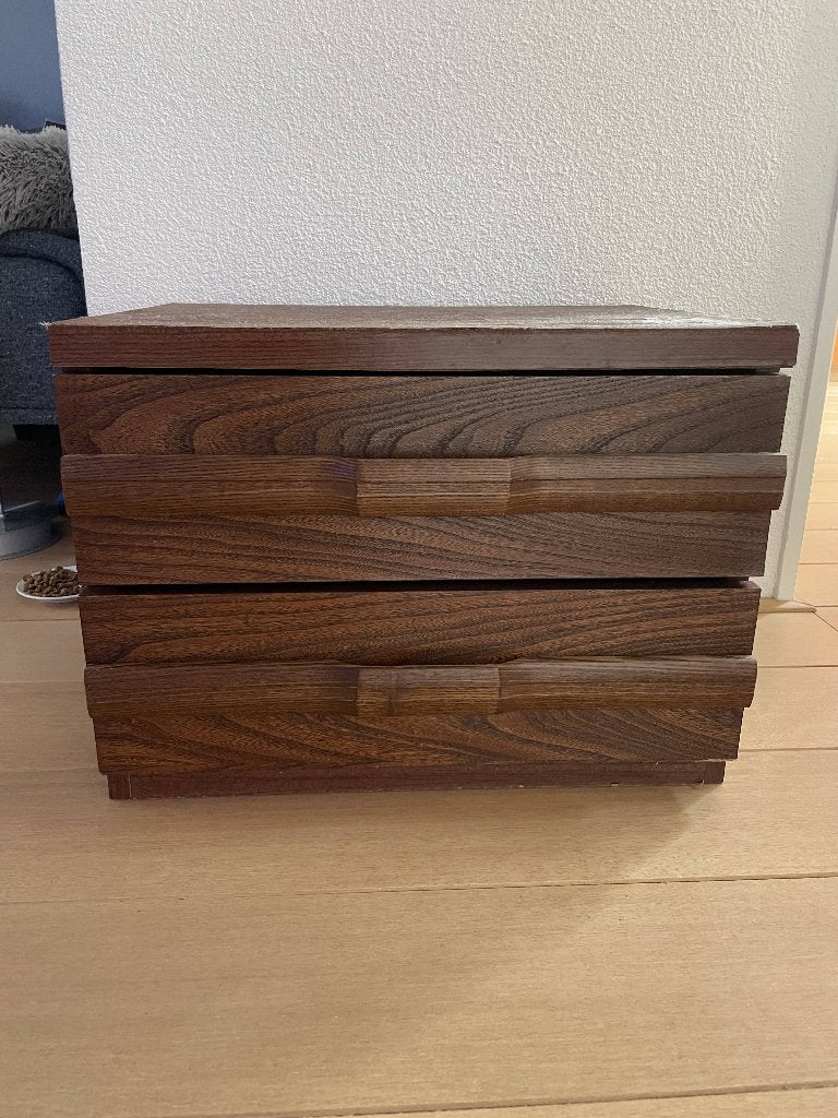 vintage palisander kastje/nachtkastje, Ophalen, Gebruikt, 1 of 2 laden, 50 tot 100 cm