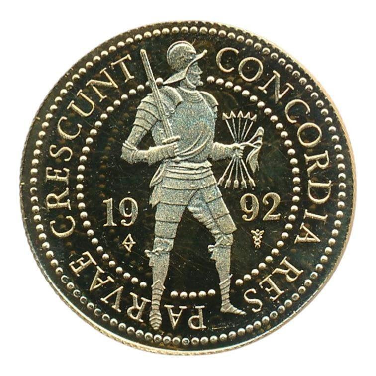 Nederland Gouden Dubbele Dukaat 1992, Ophalen of Verzenden, Goud