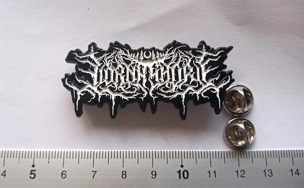 Lorna Shore erg  mooie shaped pin speld badge  n5 metal, Verzenden, Nieuw, Overige typen