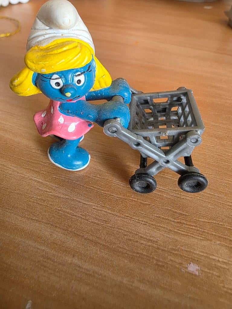 Smurfin met winkelwagen, Ophalen of Verzenden