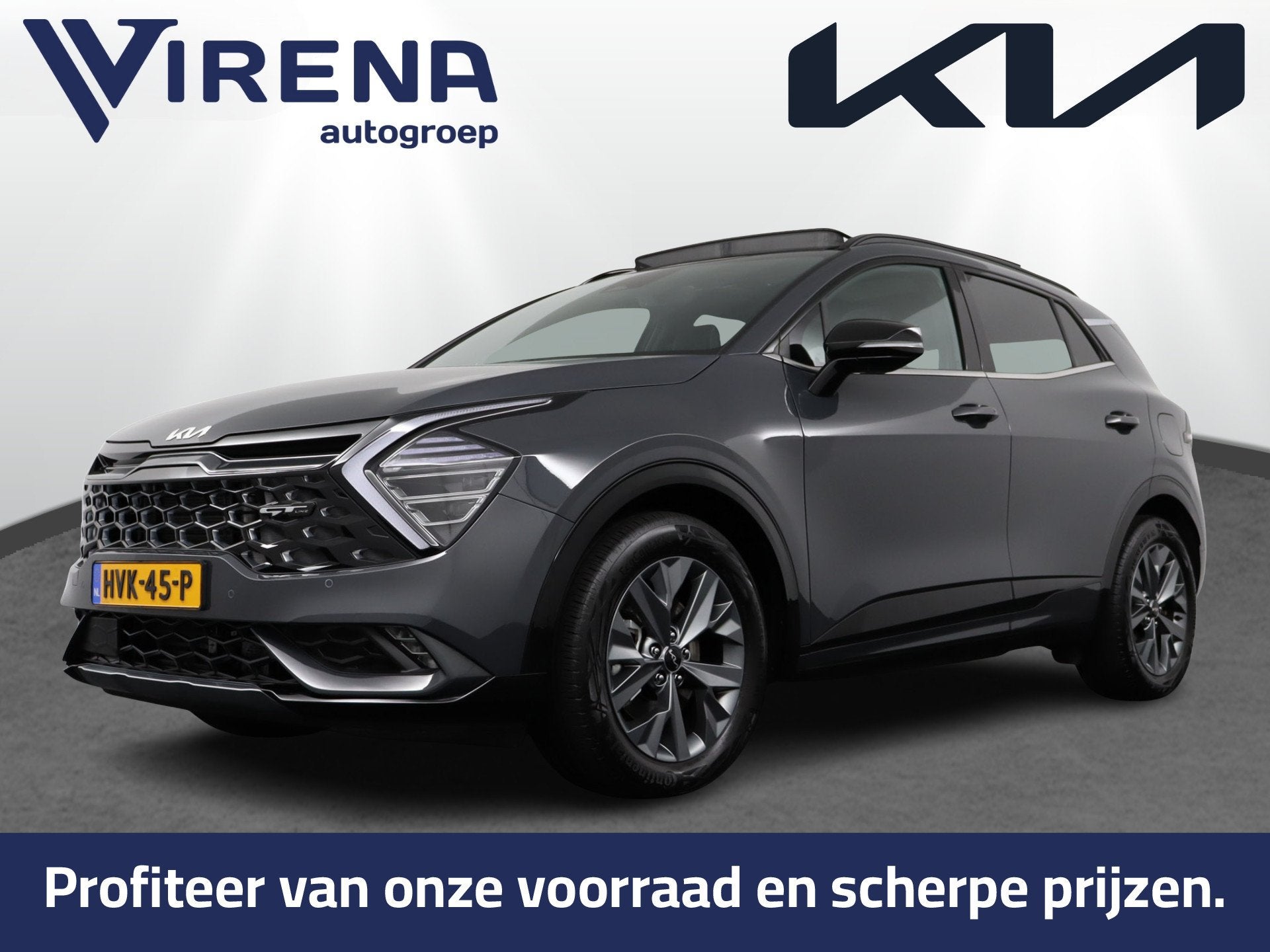 Kia Sportage 1.6 T-GDi Hybrid GT-Line - Schuif-/kanteldak -, Auto's, Adaptive Cruise Control, Gebruikt, 4 cilinders, Origineel Nederlands