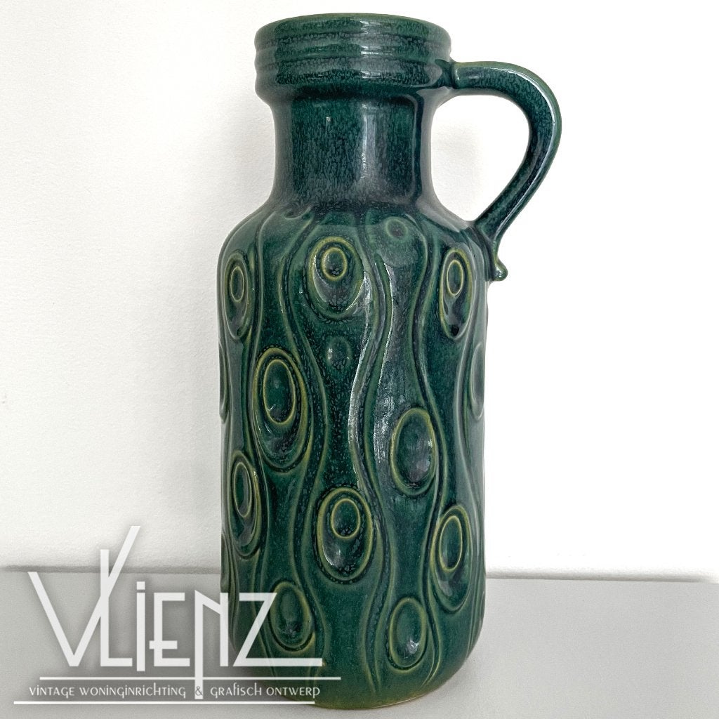Vintage West-Germany vaas Scheurich 488-26, Midcentury, Verzamelen, Retro, Ophalen, Huis en Inrichting
