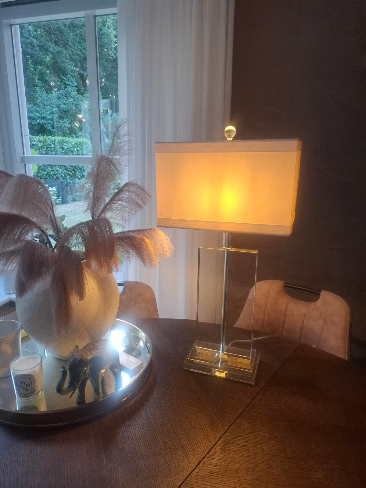 Glazen lamp, Ophalen
