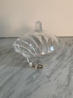 Kristallen schaaltje + deksel vintage Bonbon (kristal, RCR), Antiek en Kunst, Antiek | Glas en Kristal, Ophalen of Verzenden