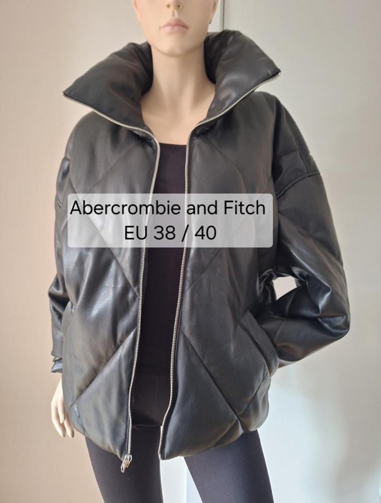 Abercrombie & Fitch kunstleren uniseks puffer jas M / L, Maat 38/40 (M), Zwart, Nieuw, Ophalen of Verzenden
