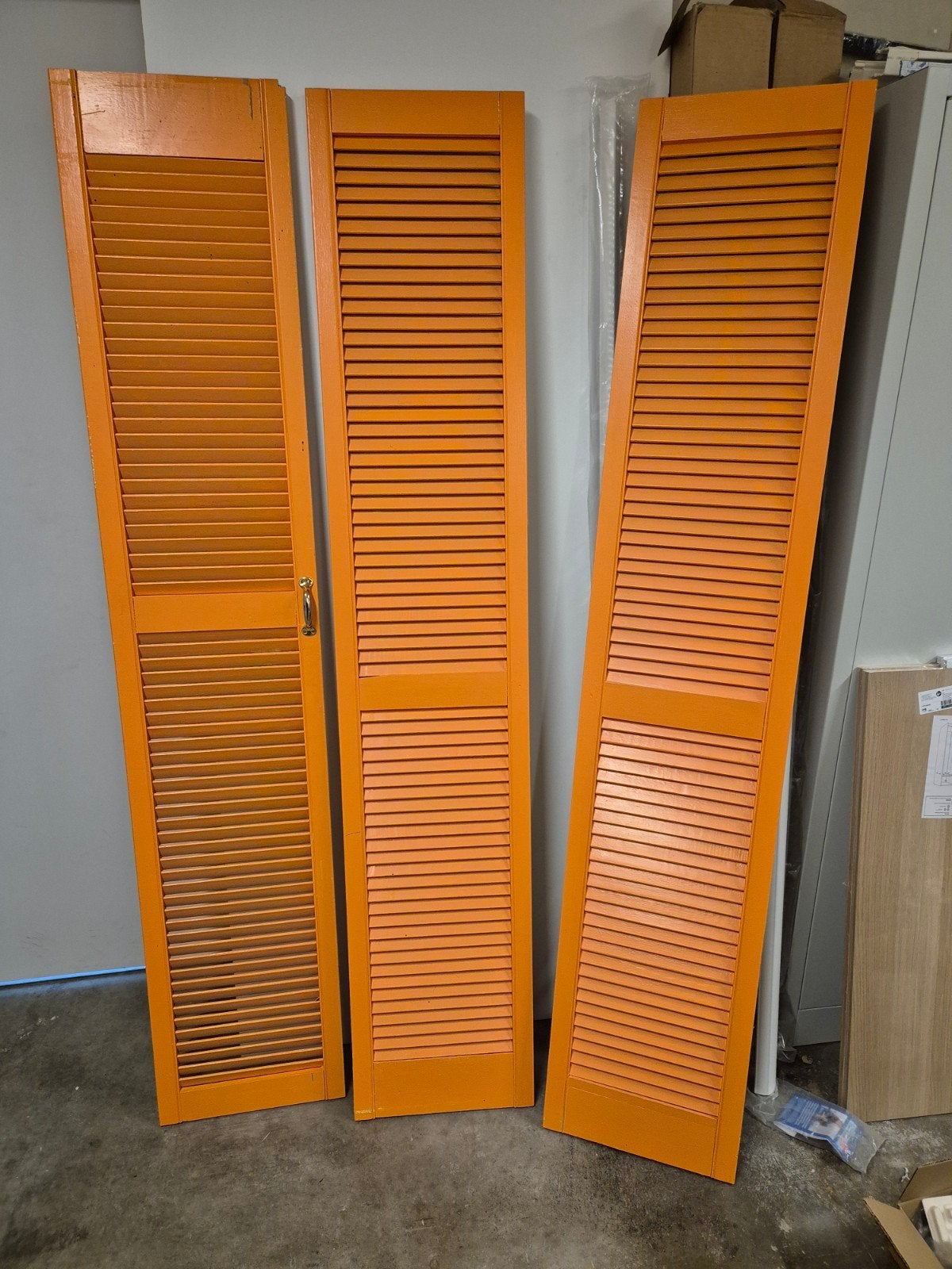 3 louvredeuren, Ophalen, Gebruikt, Minder dan 80 cm, Binnendeur