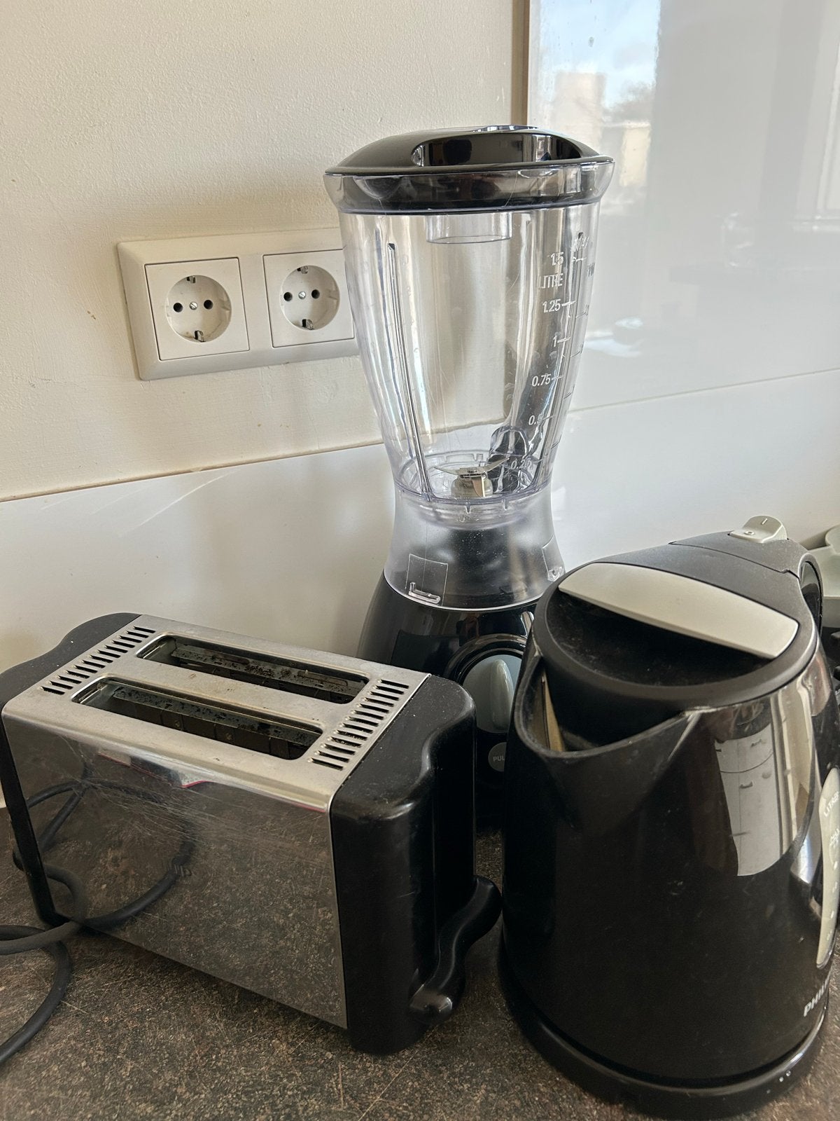 Keuken set: Blender, Broodrooster, Waterkoker, Witgoed en Apparatuur, Ophalen of Verzenden, Gebruikt