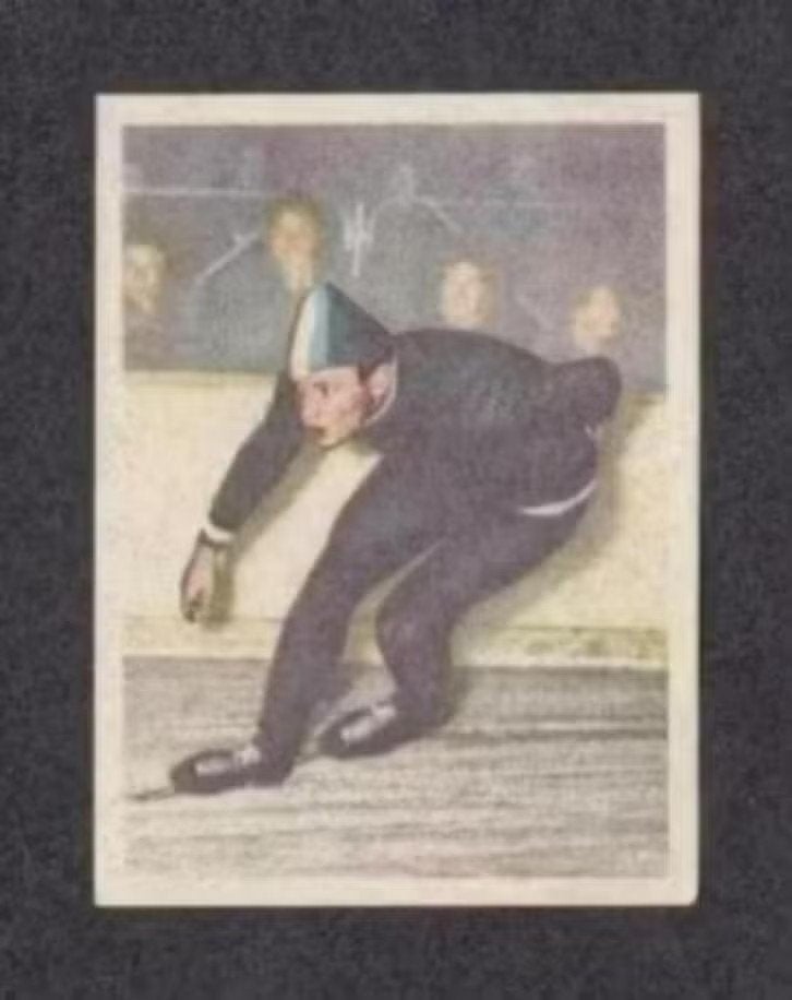 Sportplaatje Schaatsen Kees Broekman 1954 (24)., Ophalen of Verzenden, Zo goed als nieuw
