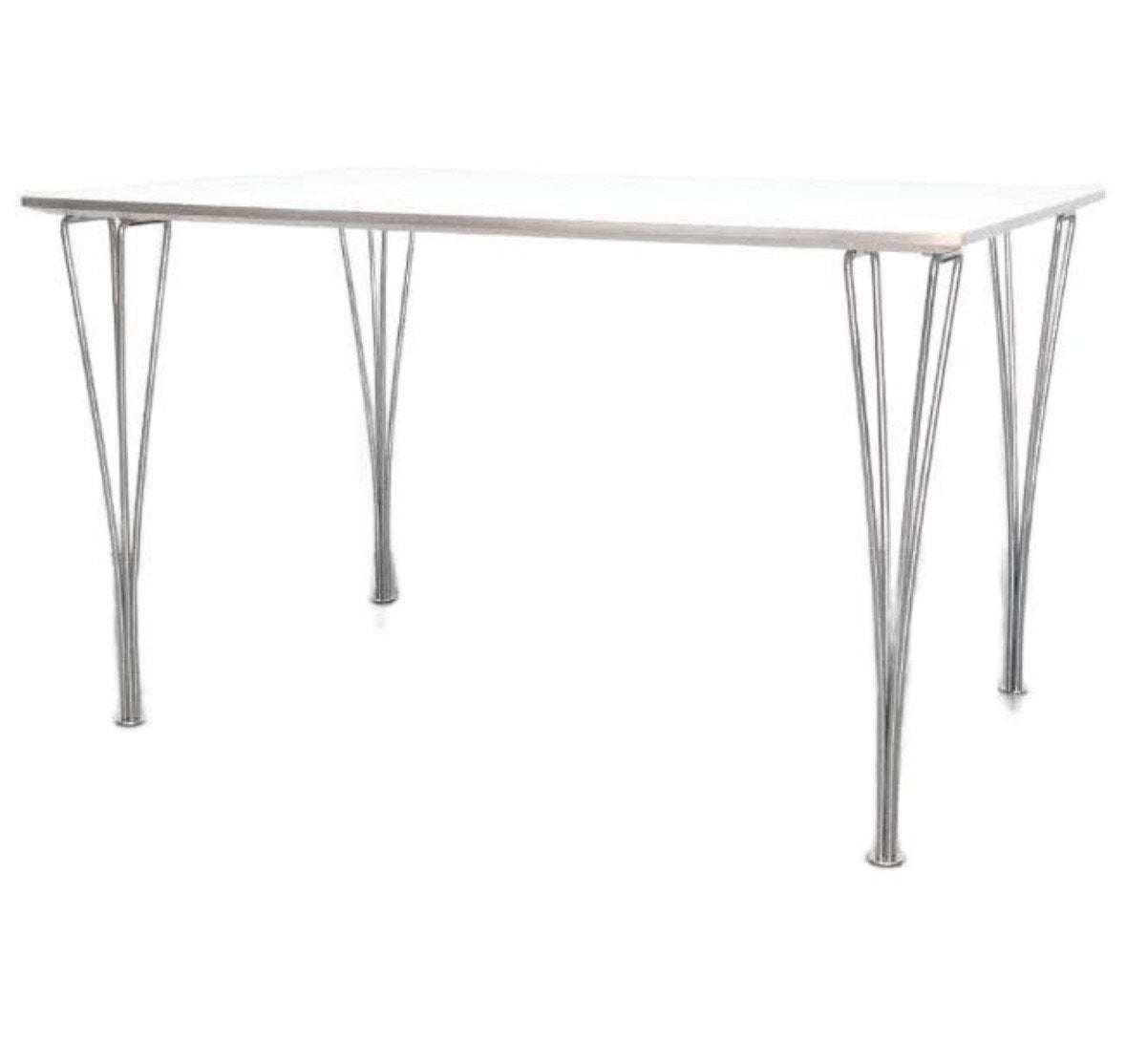 Modern dining table with metal legs, Ophalen, 100 tot 150 cm, 50 tot 100 cm, Zo goed als nieuw